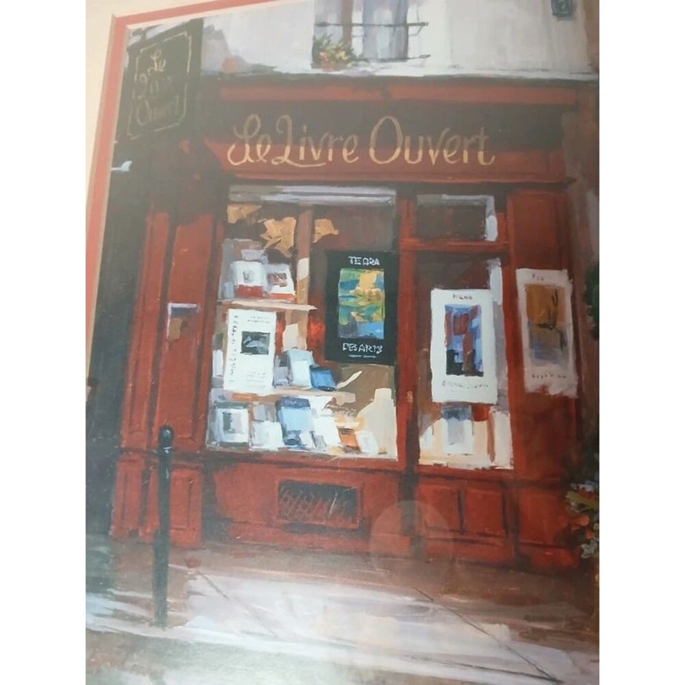 Vintage Framed Art Le Livre Ouvert Home Garden Party